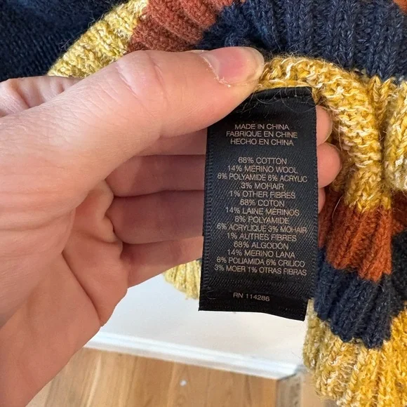 Frye Striped Multicolor Mock neck Sweater - Picture 5 of 7